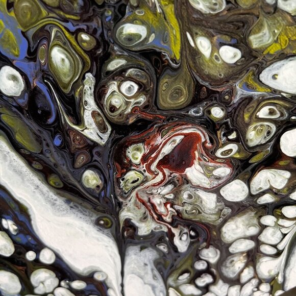 16 X 20 Original Acrylic Abstract Modern Art Painting Titled Well of Souls - Picture 14 of 15